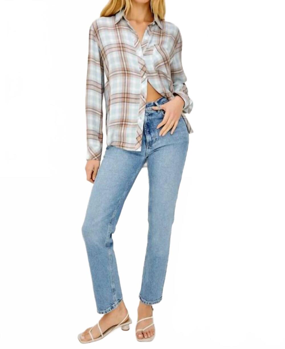 NEW RAILS hunter plaid button down shirt in chambray combo - Picture 5 of 6